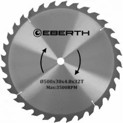 EBERTH Lame De Scie Circulaire En Carbure Bois (500 X 3,0 X 32 Mm, 32 Dents, Longue Vie) Lames à Couper