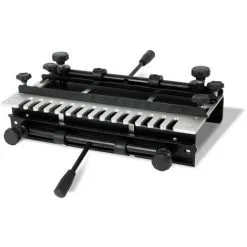 EBERTH Gabarit à Queues Daronde (largeur De Travail Max. 300mm, 2 Serre-joints Rapides, Compatible Avec Les Défonceuses De ½” Et ¼” Pouce, Montage Sur établi Possible)