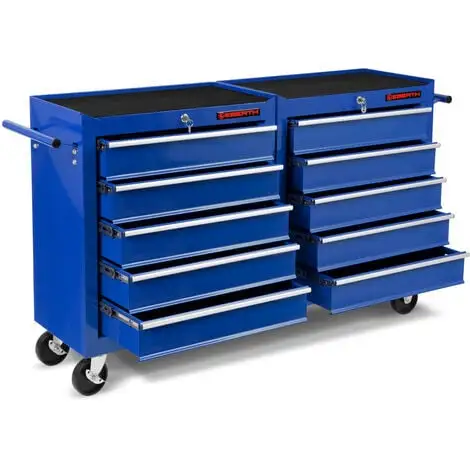 EBERTH Chariot A Outils (10 Tiroirs Sur Roulements à Billes, Verrouillable, 4 Roues, Frein De Stationnement, Revêtement Par Poudre) Chariot Datelier 5 EBERTH Chariot A Outils (10 Tiroirs Sur Roulements à Billes, Verrouillable, 4 Roues, Frein De Stationnement, Revêtement Par Poudre) Chariot Datelier – Image 3