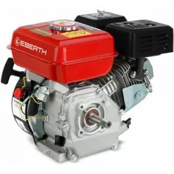 EBERTH 5,5 CV 4,1 KW Moteur à Essence (19,05mm Ø Arbre Avec Filetage Extérieur, Indicateur De Niveau Dhuile Bas, 1 Cylindre, 163cc De Capacité Cubique, 4 Temps)