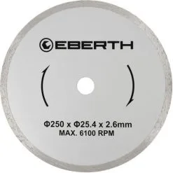 Disque De Coupe En Diamant EBERTH Ø 250 Mm