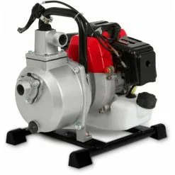 EBERTH 1" Pompe à Eau Thermique, 12.500 L/h, 2 CV Moteur à Essence, Connection 1 Pouces, 17,5m Hauteur De Refoulement, 7m Hauteur Daspiration, Motopompe