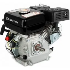 EBERTH 6,5 CV Moteur à Essence Thermique (19,05 Mm Arbre, Alarme Manque Dhuile, 4 Temps, 1 Cylindre, Refroidissement à Air, Démarrage Via Câble)