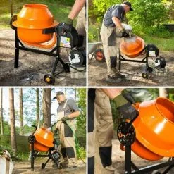 EBERTH Bétonnière électrique Avec Tambour De 65L (moteur 220W, 230V, Châssis En Acier Avec Roues De Transport, Tambour Et Couronne Dentée En Acier, Poignée Verrouillable, Large Repose-pieds) -France EBERTH Soldes Boutique 2987381 5