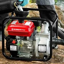 EBERTH 2" Pompe à Eau Thermique, 30.000 L/h, 5,5 CV Moteur à Essence, Connection 2 Pouces, 30m Hauteur De Refoulement, 7m Hauteur Daspiration, Motopompe -France EBERTH Soldes Boutique 2987385 3