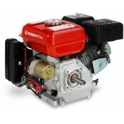 EBERTH 6,5 CV Moteur à Essence Thermique (Demarreur élèctrique (E-Start), 19,05 Mm Arbre, Alarme Manque Dhuile, 4 Temps, 1 Cylindre, Refroidissement à Air, Démarrage Via Câble, Batterie)