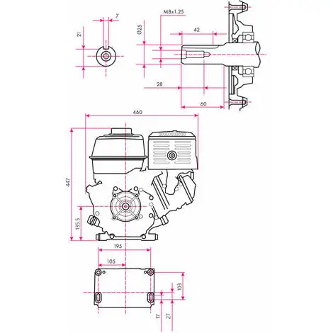 EBERTH 13 CV Moteur à Essence Thermique (25 Mm Arbre, Alarme Manque Dhuile, 4 Temps, 1 Cylindre, Refroidissement à Air, Démarrage Via Câble) 7 EBERTH 13 CV Moteur à Essence Thermique (25 Mm Arbre, Alarme Manque Dhuile, 4 Temps, 1 Cylindre, Refroidissement à Air, Démarrage Via Câble) – Image 5