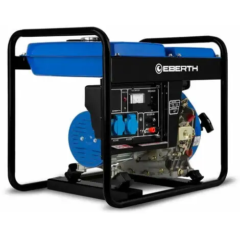 EBERTH 3,8 CV Diesel Generateur Electrique 1-phase GG1-ERD2000H-1 Avec Une Puissance Maximale De 2000 Watts 2x 230V Et 1x 12V 3 EBERTH 3,8 CV Diesel Generateur Electrique 1-phase GG1-ERD2000H-1 Avec Une Puissance Maximale De 2000 Watts 2x 230V Et 1x 12V