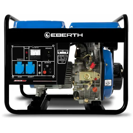 EBERTH 3,8 CV Diesel Generateur Electrique 1-phase GG1-ERD2000H-1 Avec Une Puissance Maximale De 2000 Watts 2x 230V Et 1x 12V 4 EBERTH 3,8 CV Diesel Generateur Electrique 1-phase GG1-ERD2000H-1 Avec Une Puissance Maximale De 2000 Watts 2x 230V Et 1x 12V – Image 2