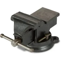 EBERTH Ètau Detabli Avec Enclume (100 Mm Largeur De Mâchoire, 360° Base Tournante, Acier Moulé)