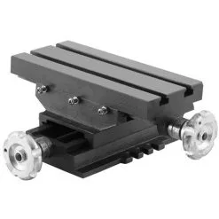 EBERTH 5" Étau à Croix Pour Perceuse Avec Guidage En Queue Daronde (258 X 123 Mm Plaque De Travail, 115 Mm Hauteur De Travail, 2-Axes)