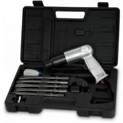 EBERTH Marteu Burineur Pneumatique Set Coffre Air Comprime Outils Burins Demolition Perforateur Perceuse