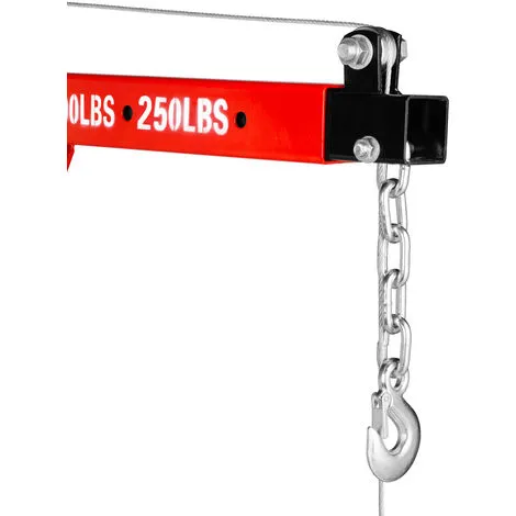 EBERTH 450 Kg Grue De Levage Hydraulique Avec Treuil (Chaîne Et Un Crochet, 1900 Mm Hauteur De Levage, Bague Rotative à 360°, Pliante) 5 EBERTH 450 Kg Grue De Levage Hydraulique Avec Treuil (Chaîne Et Un Crochet, 1900 Mm Hauteur De Levage, Bague Rotative à 360°, Pliante) – Image 3