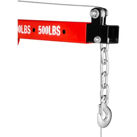 EBERTH 900 Kg Grue De Levage Hydraulique Avec Treuil (Chaîne Et Un Crochet, 1900 Mm Hauteur De Levage, Bague Rotative à 360°, Pliante) 5 EBERTH 900 Kg Grue De Levage Hydraulique Avec Treuil (Chaîne Et Un Crochet, 1900 Mm Hauteur De Levage, Bague Rotative à 360°, Pliante) – Image 3