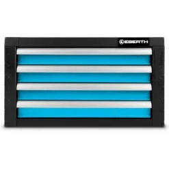 EBERTH Boîte à Outils En Métal Sans Outils (4 Tiroirs Sur Roulements à Billes, 2 Poignées Pratiques, Grande Surface De Rangement, Verrouillable, Revêtement En Poudre, Bleu Clair) -France EBERTH Soldes Boutique 51216138 3