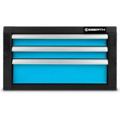 EBERTH Boîte à Outils En Métal Sans Outils (3 Tiroirs Sur Roulements à Billes, 2 Poignées Pratiques, Grande Surface De Rangement, Verrouillable, Revêtement En Poudre, Bleu Clair) -France EBERTH Soldes Boutique 51216141 3