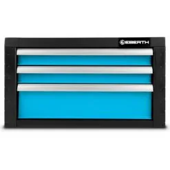 EBERTH Boîte à Outils En Métal Avec Outils (114 Pièces, 3 Tiroirs Sur Roulements à Billes, 2 Poignées Pratiques, Grande Surface De Rangement, Verrouillable, Revêtement En Poudre, Bleu Clair) -France EBERTH Soldes Boutique 51216143 3