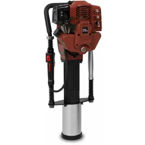 EBERTH Enfonce Pieux Thermique Enfonce-Pieux De Clôture Essence 1,2CV, 1500W, Valise, 3x Adaptateur De Bélier, Max. Diamètre Du Pieu 100mm, Moteur 2 Temps, 52ccm, Cadre Métallique Avec Amortisseurs 3 EBERTH Enfonce Pieux Thermique Enfonce-Pieux De Clôture Essence 1,2CV, 1500W, Valise, 3x Adaptateur De Bélier, Max. Diamètre Du Pieu 100mm, Moteur 2 Temps, 52ccm, Cadre Métallique Avec Amortisseurs