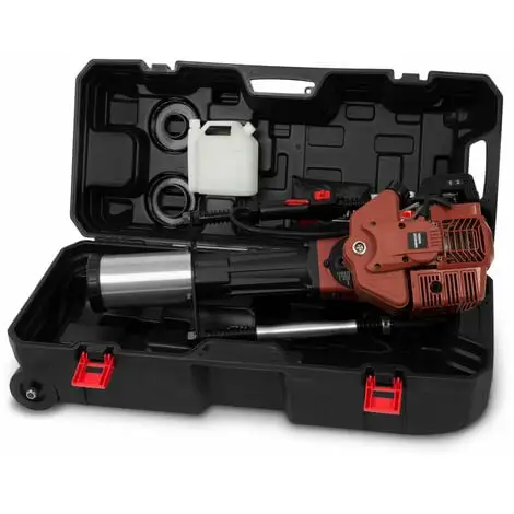 EBERTH Enfonce Pieux Thermique Enfonce-Pieux De Clôture Essence 1,2CV, 1500W, Valise, 3x Adaptateur De Bélier, Max. Diamètre Du Pieu 100mm, Moteur 2 Temps, 52ccm, Cadre Métallique Avec Amortisseurs 4 EBERTH Enfonce Pieux Thermique Enfonce-Pieux De Clôture Essence 1,2CV, 1500W, Valise, 3x Adaptateur De Bélier, Max. Diamètre Du Pieu 100mm, Moteur 2 Temps, 52ccm, Cadre Métallique Avec Amortisseurs – Image 2