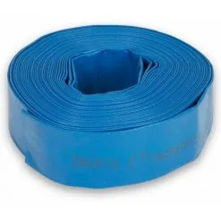 EBERTH 2 Pouce Tuyau Darrosage Tuyau Plat Pour Pompe, Longueur 20m, Diamètre 52mm, Flexible, PVC Résistant, Tuyau Industriel, Tuyau Deau Pour Lirrigation, Couleur Bleue