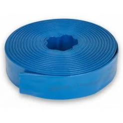 EBERTH 2 Pouce Tuyau Darrosage Tuyau Plat Pour Pompe, Longueur 50m, Diamètre 52mm, Flexible, PVC Résistant, Tuyau Industriel, Tuyau Deau Pour Lirrigation, Couleur Bleue