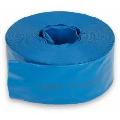 EBERTH 3 Pouce Tuyau Darrosage Tuyau Plat Pour Pompe, Longueur 30m, Diamètre 76mm, Flexible, PVC Résistant, Tuyau Industriel, Tuyau Deau Pour Lirrigation, Couleur Bleue