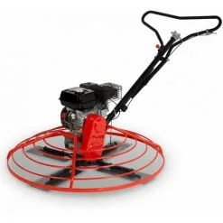 EBERTH Hélicoptère à Béton Lisseuse Béton à Essence 6,5 CV, Plateau De Lissage Incl, Diamètre 118cm, Moteur 4 Temps, 196ccm, Pour Le Lissage Professionnel De Différentes Surfaces, Béton, Chape, Enduit