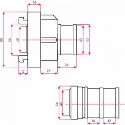 EBERTH 2" Accouplement Storz Raccord Pompier, Storz C, Raccord De Tuyau En 2 Pouces, Diamètre Extérieur De Lembout De Tuyau 52mm, Raccord Haute Pression, Raccord Storz En Aluminium, Joint Inclus -France EBERTH Soldes Boutique 54083526 4