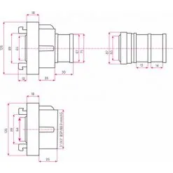 EBERTH 3" Accouplement Storz Raccord Pompier, Storz B, Set, 2 Pièces, Raccord De Tuyau 3 Pouces, Diamètre Du Filetage Intérieur 87mm, Diamètre Extérieur De Lembout De Tuyau 75mm, Aluminium -France EBERTH Soldes Boutique 54102725 5