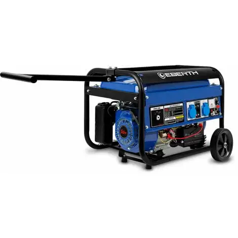EBERTH 2200 Watt Groupe Electrogene Generateur Electrique Avec Châssis, Moteur à Essence 5,5 CV, 4 Temps, 2x 230V, 1x 12V, Démarrage électrique, Régulateur Tension Automatique AVR, Sécurité Dhuile 3 EBERTH 2200 Watt Groupe Electrogene Generateur Electrique Avec Châssis, Moteur à Essence 5,5 CV, 4 Temps, 2x 230V, 1x 12V, Démarrage électrique, Régulateur Tension Automatique AVR, Sécurité Dhuile – Image 2