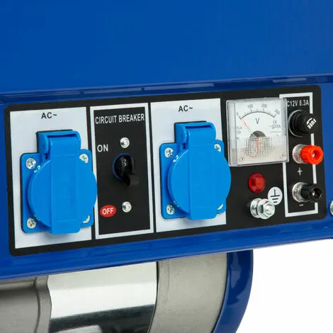 EBERTH 2200 Watt Groupe Electrogene Generateur Electrique Avec Châssis, Moteur à Essence 5,5 CV, 4 Temps, 2x 230V, 1x 12V, Démarrage électrique, Régulateur Tension Automatique AVR, Sécurité Dhuile 5 EBERTH 2200 Watt Groupe Electrogene Generateur Electrique Avec Châssis, Moteur à Essence 5,5 CV, 4 Temps, 2x 230V, 1x 12V, Démarrage électrique, Régulateur Tension Automatique AVR, Sécurité Dhuile – Image 4