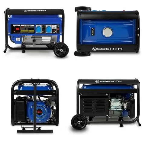 EBERTH 2200 Watt Générateur électrique (Châssis, 5,5 CV Moteur à Essence 4 Temps, Refroidi à Lair, 2x 230V, 1x 12V, Régulateur De Tension Automatique AVR, Alarme Manque Dhuile, Voltmètre) 5 EBERTH 2200 Watt Générateur électrique (Châssis, 5,5 CV Moteur à Essence 4 Temps, Refroidi à Lair, 2x 230V, 1x 12V, Régulateur De Tension Automatique AVR, Alarme Manque Dhuile, Voltmètre) – Image 3