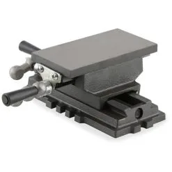 EBERTH 3" Étau à Croix Pour Perceuse Avec Plaque De Fraisage (2-Axes, 165 X 83 Mm Plaque De Travail, 85 Mm Hauteur De Travail)