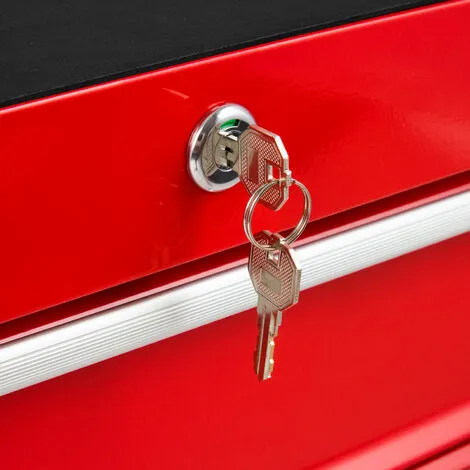 EBERTH Servante Datelier (5 Tiroirs à Roulements, Verrouillable, 4 Roulettes, Tapis Antidérapants, Frein à Main, Revêtement Par Poudre) Chariot 7 EBERTH Servante Datelier (5 Tiroirs à Roulements, Verrouillable, 4 Roulettes, Tapis Antidérapants, Frein à Main, Revêtement Par Poudre) Chariot – Image 5